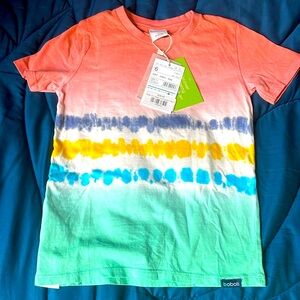 3/$20! NWT BOBOLI size 6 kids t-shirt tie dye pink green blue. 100% cotton